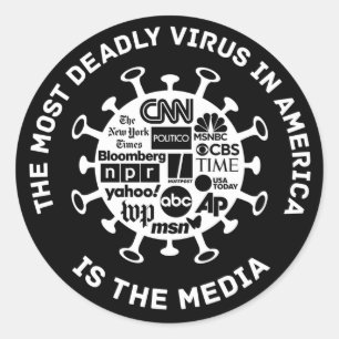 Adesivo Redondo O Vírus Mais Morto da América - Espetáculos Engraç