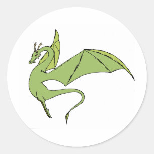 Adesivo Redondo O Wyrm (verde)