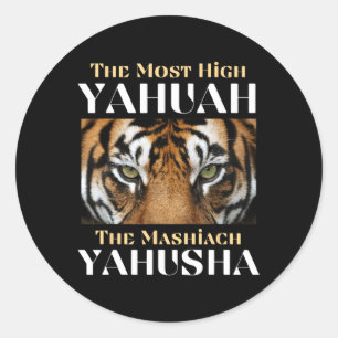 Adesivo Redondo O Yahuah Mais Alto E O Mashiach Yahusha