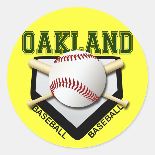 ADESIVO REDONDO OAKLAND BASEBALL (Frente)