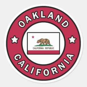 Adesivo Redondo Oakland California