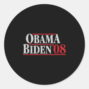Adesivo Redondo Obama 08 Shirt - Campanha Retroativa Obama Biden