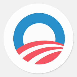 Adesivo Redondo Obama 2008 O