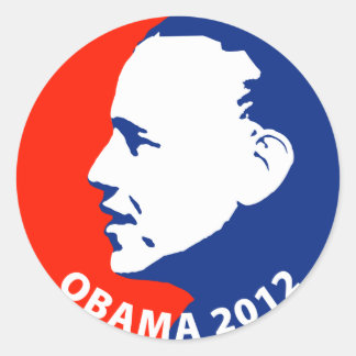 Adesivo Redondo Obama 2012