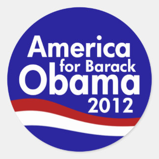 Adesivo Redondo Obama 2012