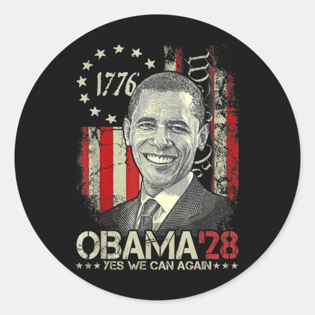 Adesivo Redondo Obama 2028 _2 (Frente)