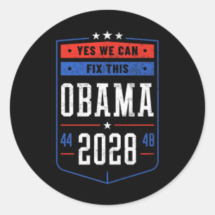 Adesivo Redondo Obama 2028 44 48 Premium