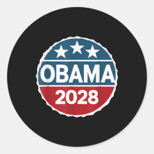 Adesivo Redondo Obama 2028 Obama Para O Presidente 2028 Obama Vint