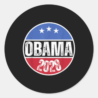 Adesivo Redondo Obama 2028 Protesto Patriótico Comício Para O Pres