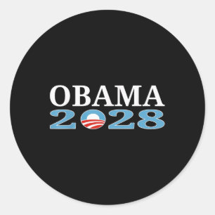 Adesivo Redondo Obama 2028 Shirt Obama Para Presidente 2028