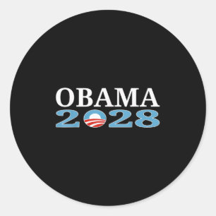 Adesivo Redondo Obama 2028 Shirt Obama Para Presidente 2028