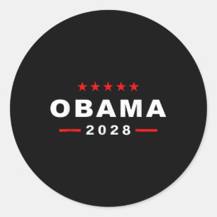 Adesivo Redondo Obama 2028 Vota Obama Para Presidente 2028