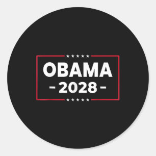 Adesivo Redondo Obama 2028 Vota Obama Para Presidente 2028 _8