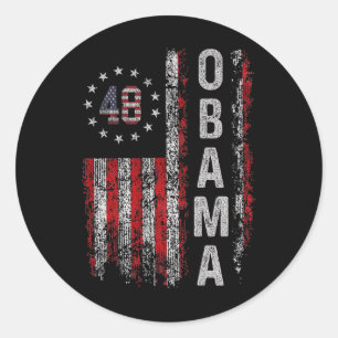 Adesivo Redondo Obama 48 Presidente Americano Flag Obama For Presi
