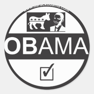 ADESIVO REDONDO OBAMA 595 STICKER