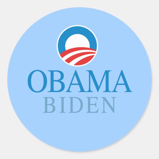 Adesivo Redondo Obama Biden (Frente)