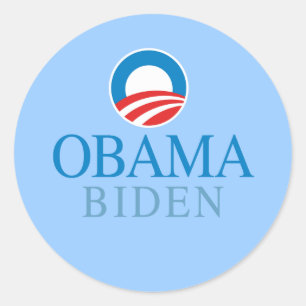 Adesivo Redondo Obama Biden