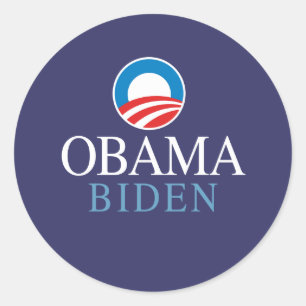 Adesivo Redondo Obama Biden