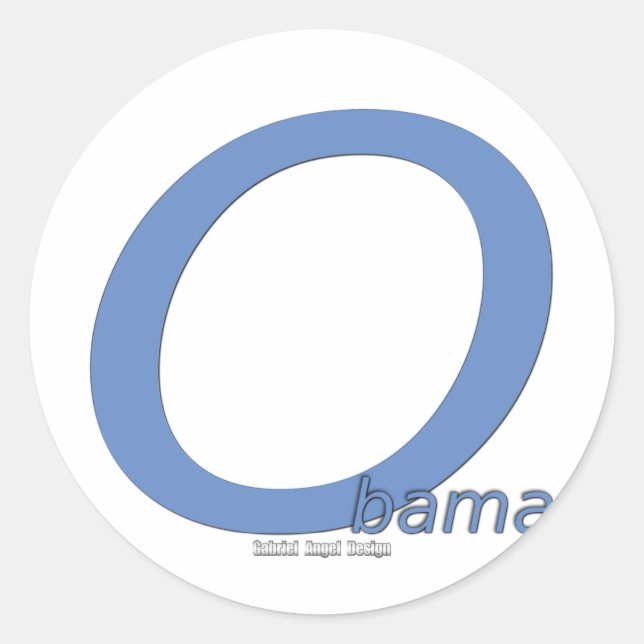 Adesivo Redondo Obama Big O (Frente)