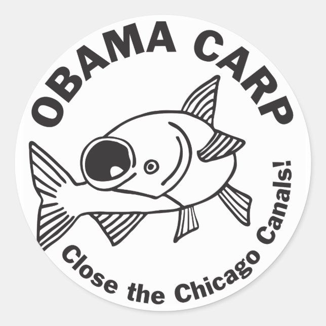 Adesivo Redondo Obama Carp (Frente)