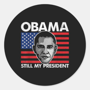 Adesivo Redondo Obama continua a ser o meu Presidente Americano Ba