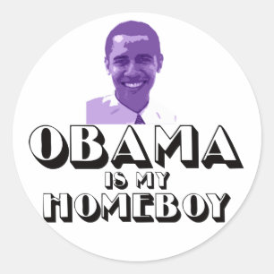 Adesivo Redondo Obama é meu ficar em casa