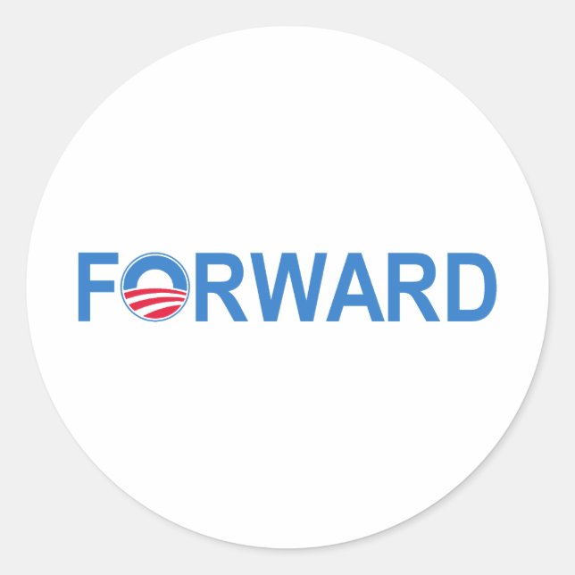 Adesivo Redondo Obama em Frente (Frente)
