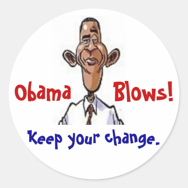Adesivo Redondo Obama Explode! (Frente)