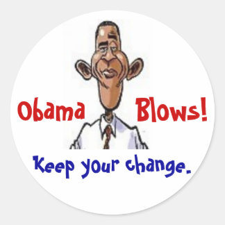 Adesivo Redondo Obama Explode!