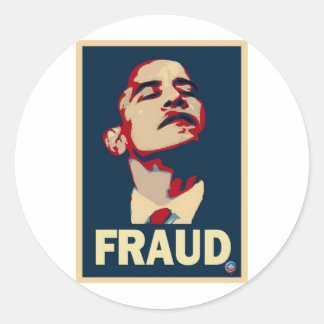 Adesivo Redondo Obama Fraude