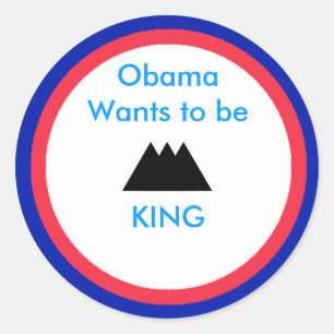 Adesivo Redondo OBAMA KING ainda está