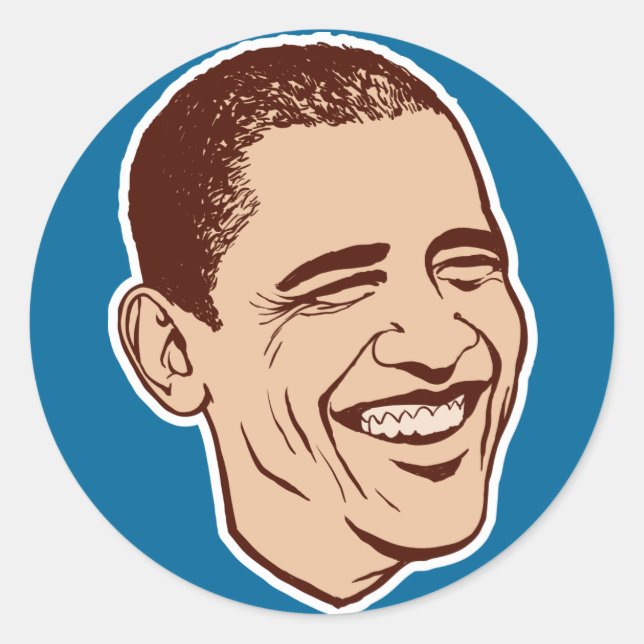 Adesivo Redondo Obama Lapel Sticker Set (Frente)
