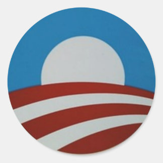 Adesivo Redondo Obama-logo