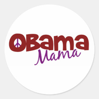 Adesivo Redondo Obama Mama