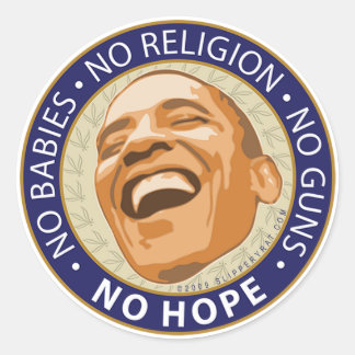 Adesivo Redondo Obama "No Hope" Sticker