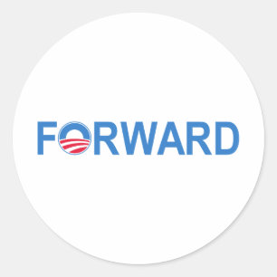 Adesivo Redondo Obama para frente