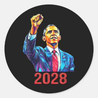 Adesivo Redondo Obama Para O Presidente 2028 Obama 2028 4