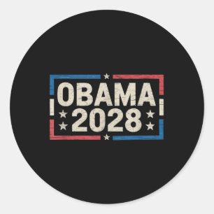 Adesivo Redondo Obama Para O Presidente 2028 Obama 2028 Design