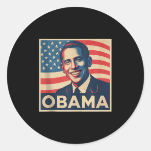 Adesivo Redondo Obama Para O Presidente 2028 Obama 48.º Presidente