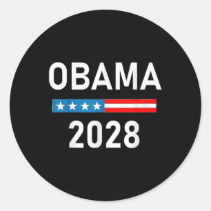 Adesivo Redondo Obama Para O Presidente Patriótico 2028 Prote Polí