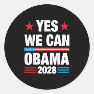 Adesivo Redondo Obama Para Presidente 2028 Obama 48.º Presidente _