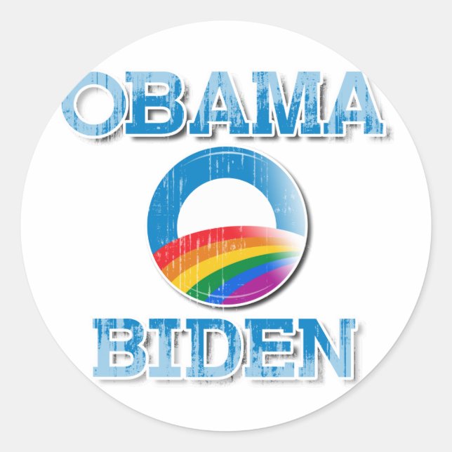 ADESIVO REDONDO OBAMA PRIDE (Frente)