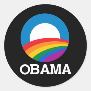 Adesivo Redondo Obama Pride