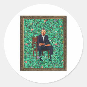 Adesivo Redondo Obama Retrait Tee