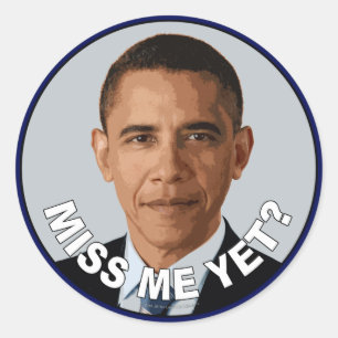 Adesivo Redondo Obama: Senhorita Me Ainda?