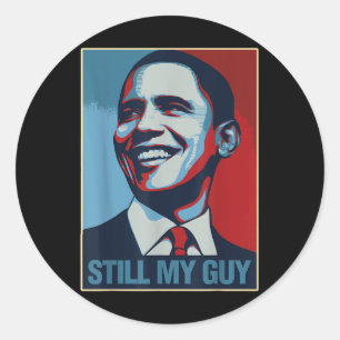 Adesivo Redondo Obama Shirt Ainda Minha Cara Barack Obama Oferece