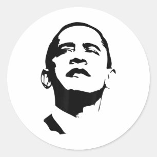 Adesivo Redondo Obama Shirt - Presidente Barack Obama