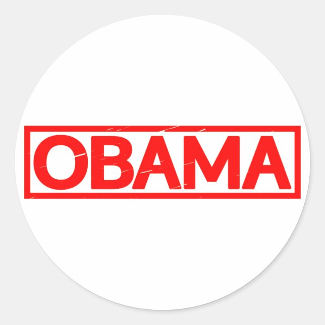 Adesivo Redondo Obama Stamp (Frente)
