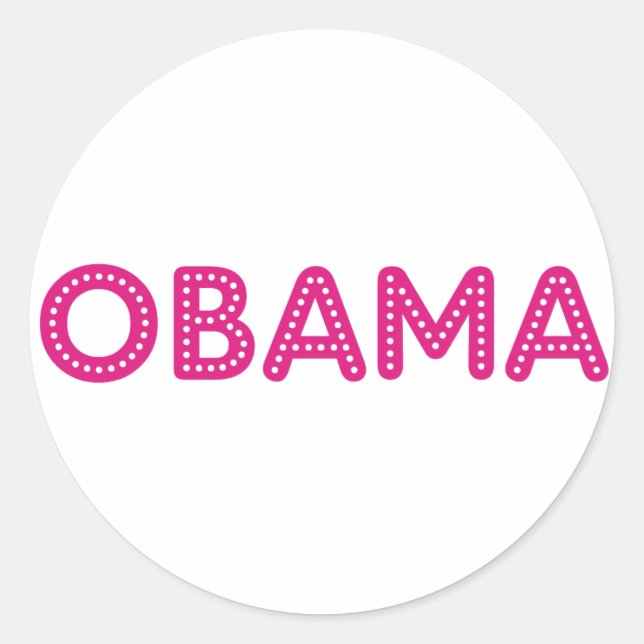 Adesivo Redondo Obama Starry Lights Sticker! (Frente)
