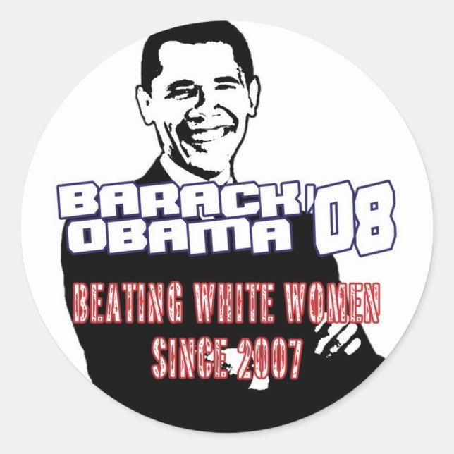 ADESIVO REDONDO OBAMA-STICKER (Frente)